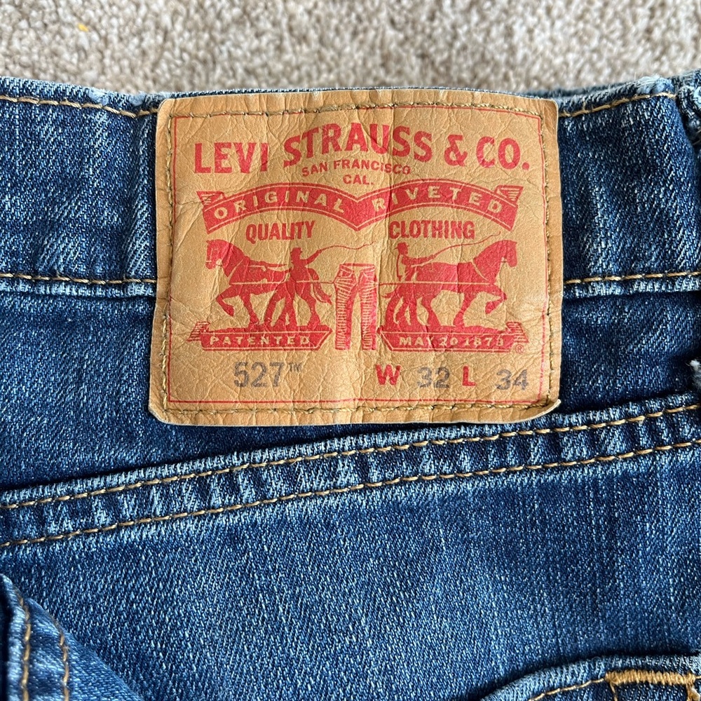 Levi's Men's 527 Classic Indigo Straight Jeans - Picture 2 of 4